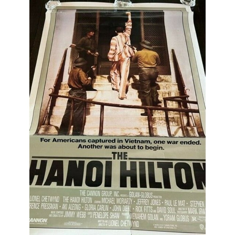 Movie Theater Cinema Poster vtg Lobby Card 1988 The Hanoi Hilton Moriarty Le Mat